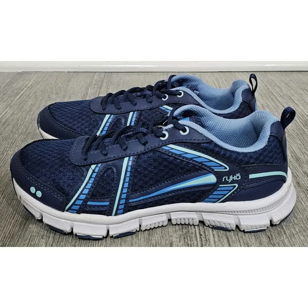Ryka Coastline Women's Running Shoes Size 8 Navy Blue Mesh Lace Up Sneakers